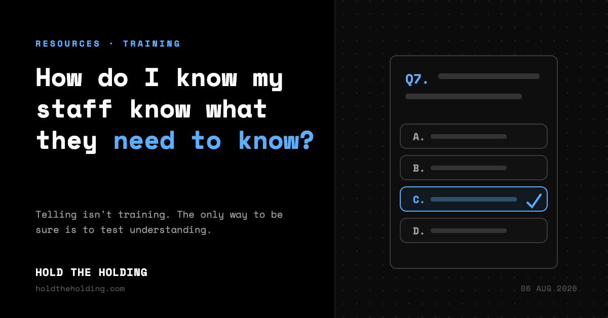 Cover: How Do I Know My Staff Know What They Need to Know?