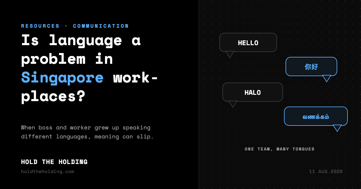 Cover: Is Language a Communication Problem in Singapore Workplaces?